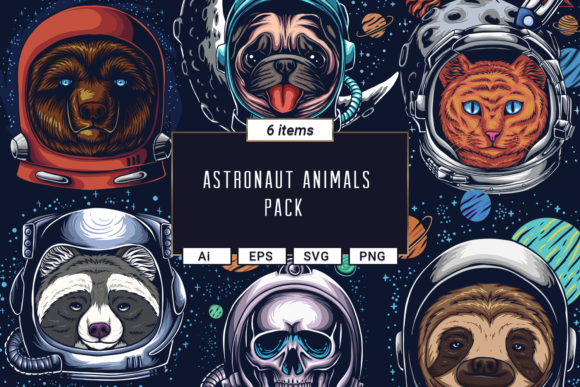Astro Animals Sublimation Pack