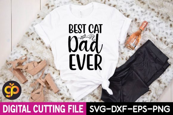 Best Cat Dad Ever Svg Design