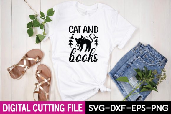 Cat and Books Svg Review