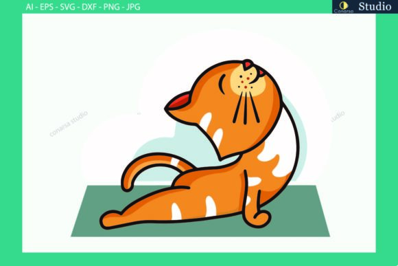 Cat Animals Gymnastics Svg