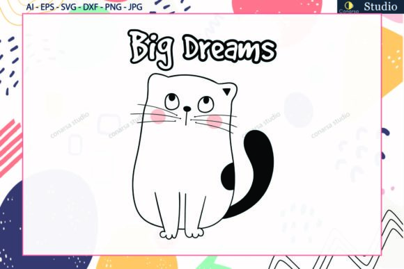 Cat Big Dream Svg