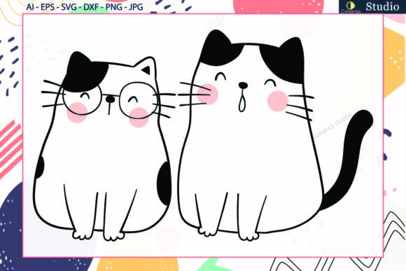 Cat Couple Cute Svg