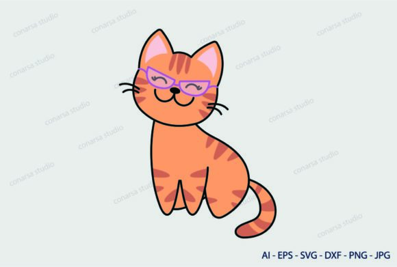 Cat Cute Brown Svg