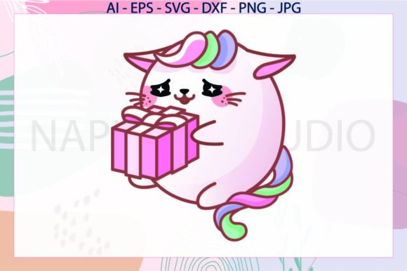Cat Gift Unicorn Svg