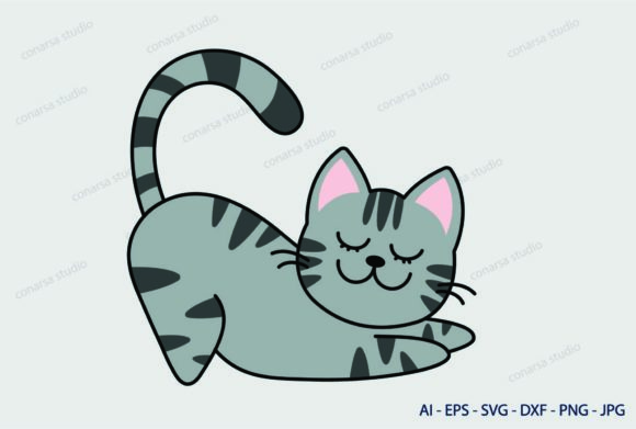 Cat Grey Meow Svg