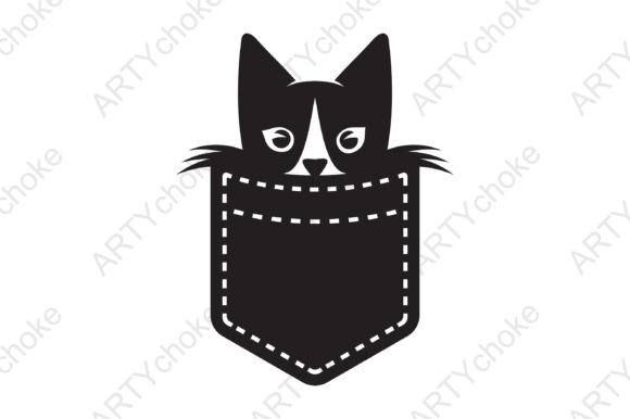 Cat in Pocket. SVG File for Cricut