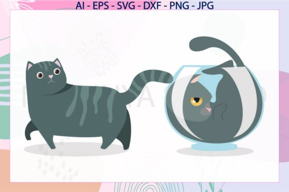 Cat Play Together Svg