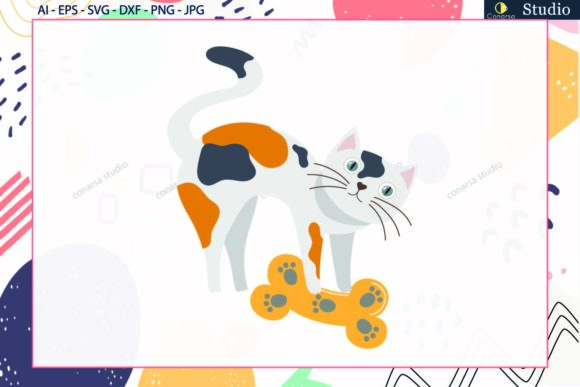 Cat Playing Toys Svg
