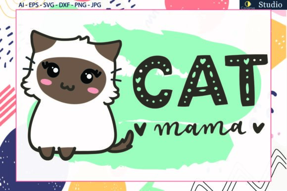 Cat Quotes Cat Mom Watercolor Svg