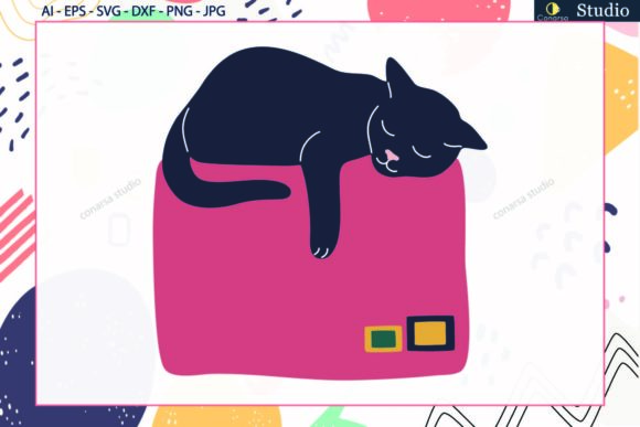 Cat Sleep Icon Svg