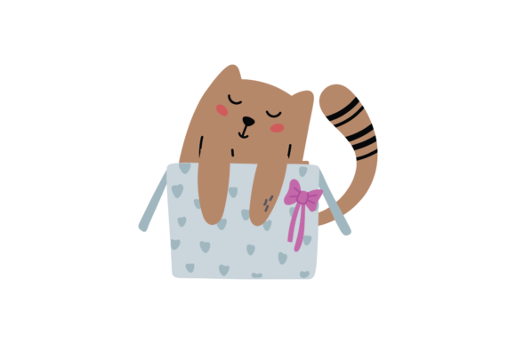 Cat Surprise Gift Svg