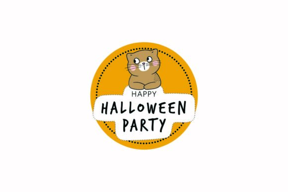 Halloween Cat Stickers Party Svg